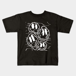 Smiley Wavey Faces Kids T-Shirt